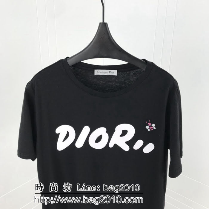 DIOR迪奧 19ss早春新款 官網秀款 小蜜蜂字母印花 男款短袖 ydi1785